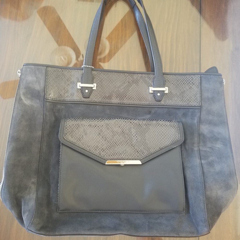 New With Tag - Coach Gray Suede & Snake Purse